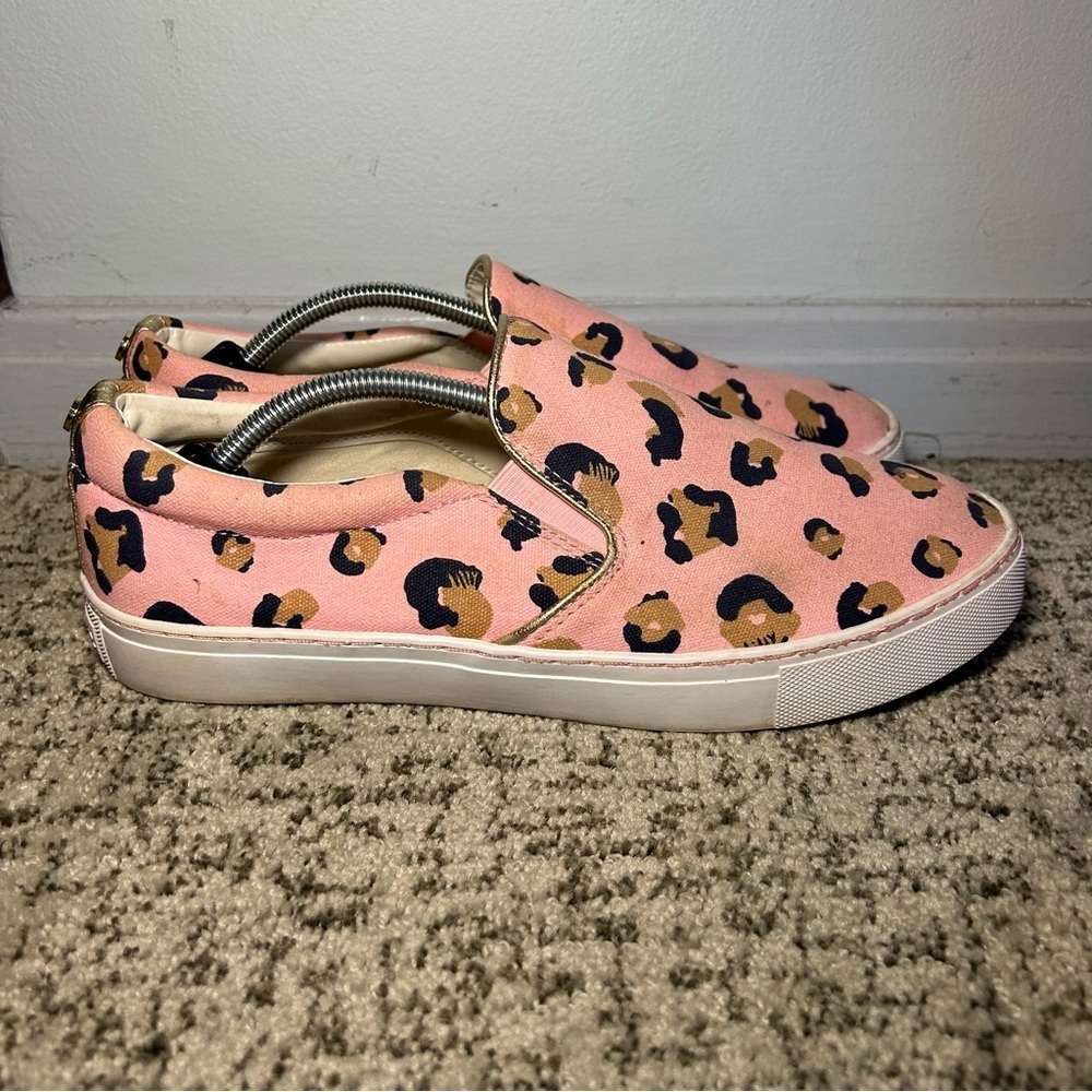 Lilly Pulitzer Julie Pink Blossom Cheetah Print Slip-On Sneakers Size 9
